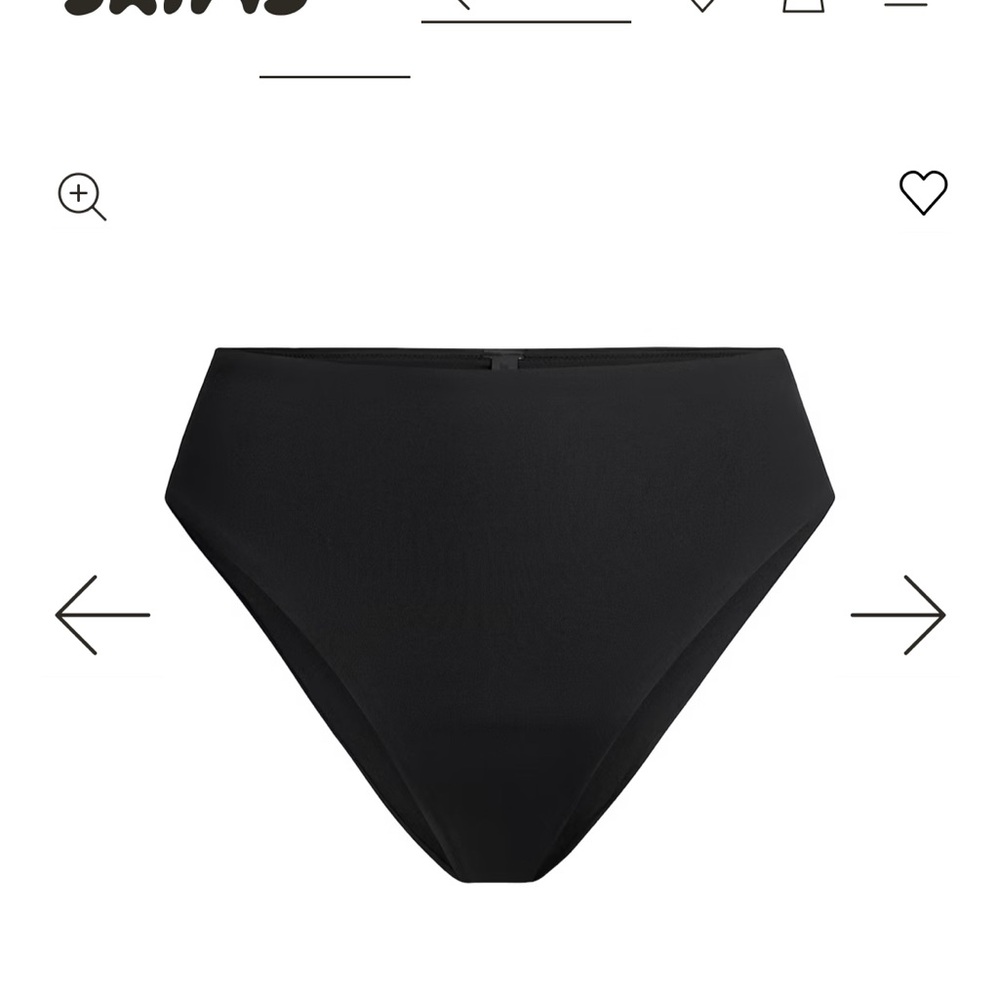 Skims High Waist Black Bikini Bottom Size M
